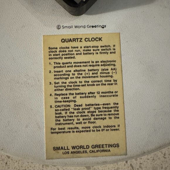 Golf Wall Clock - Black & White Golfer Silhouette 9" Small World Greetings - Picture 4 of 4